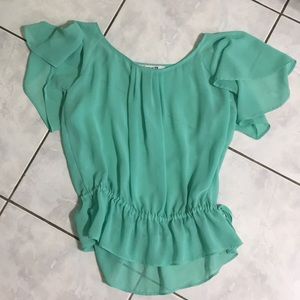 Mint green shirt